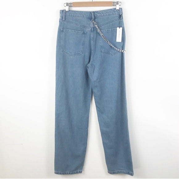 NWT WeWoreWhat Crossover Straight Leg Chain Jean Size 26 - Picture 5 of 13